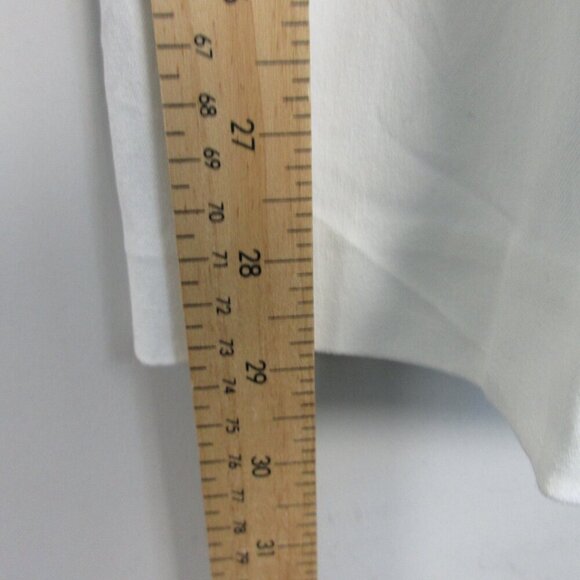 J Jill Women's Pants 14 White Cotton Blend Pleated Stretch Minimalist Beach 432 - Picture 13 of 14